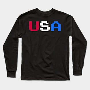 USA 8 Bit l 4th of July T-Shirt Long Sleeve T-Shirt